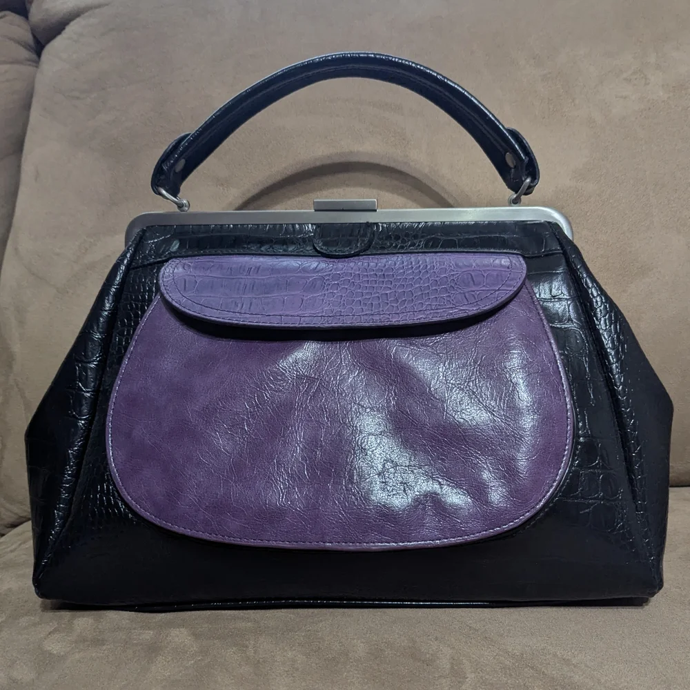 Apt. 9 Black and Purple Satchel